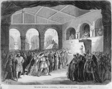 Presse Illustration zur Macbeth Aufführung im Théâtre Lyrique 1865